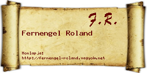 Fernengel Roland névjegykártya