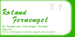 roland fernengel business card